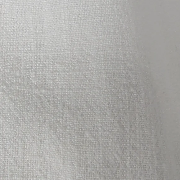 IKT Maggie Size Medium White 30% Linen Cropped Blouse With Drawstring Waist - Picture 4 of 12